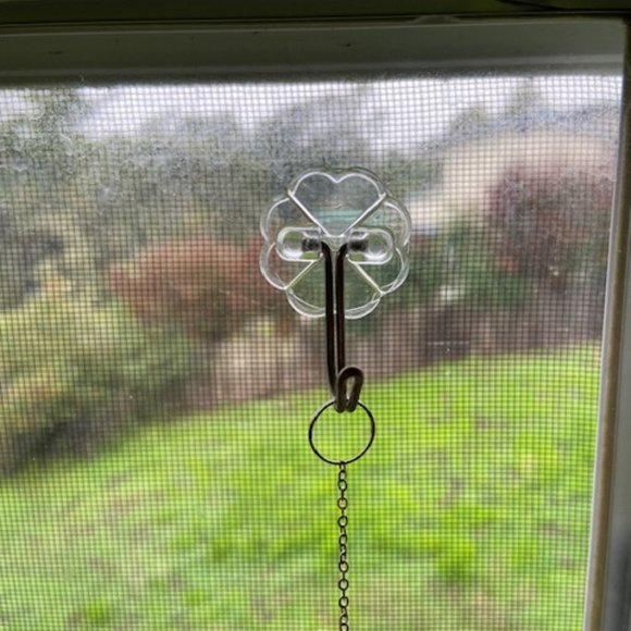 Crescent Moon Rainbow Maker Clear Quartz Crystal and purple glass prism - Picture 8 of 8